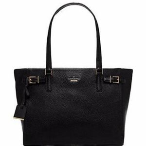 Kate Spade Holden Street Finn Work Tote Leather Black Purse